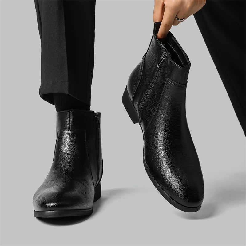Bottes en cuir avec fermeture éclair Mercer