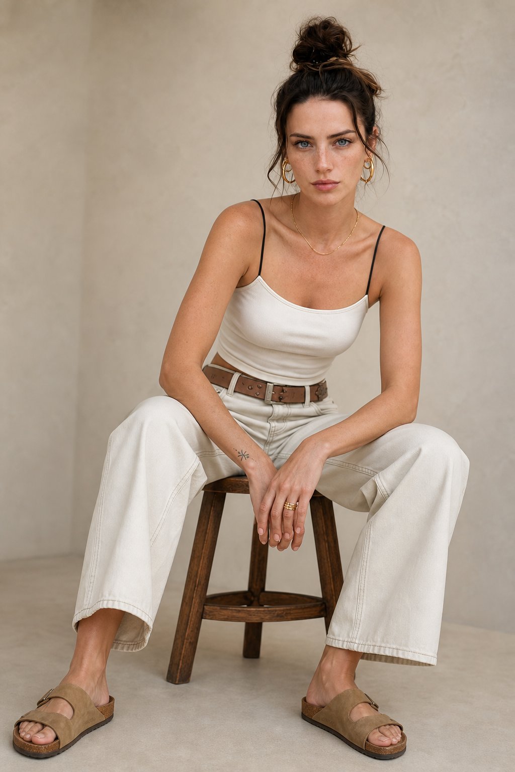 Jeans Everly à Jambes en Baril