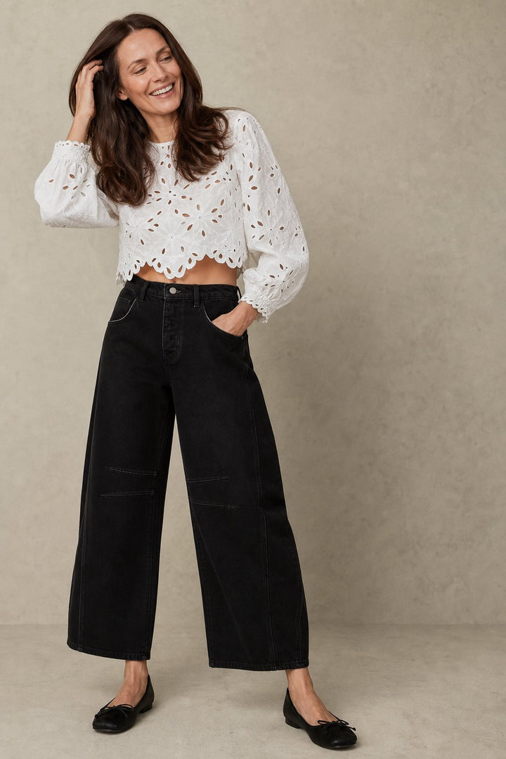 Jeans Everly à Jambes en Baril