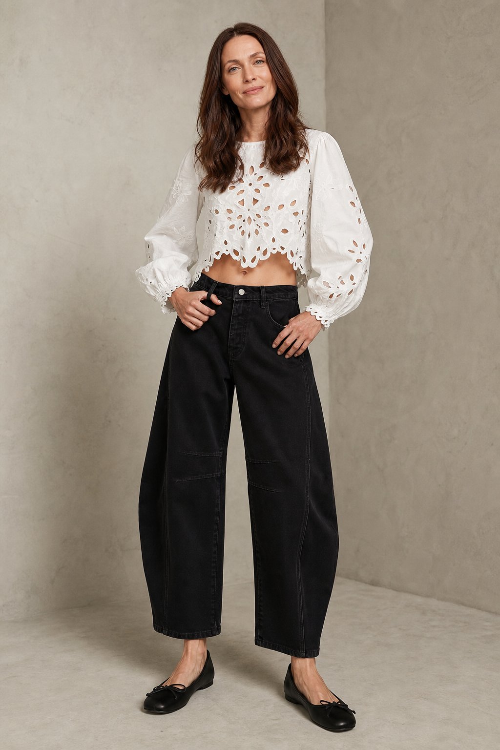 Jeans Everly à Jambes en Baril