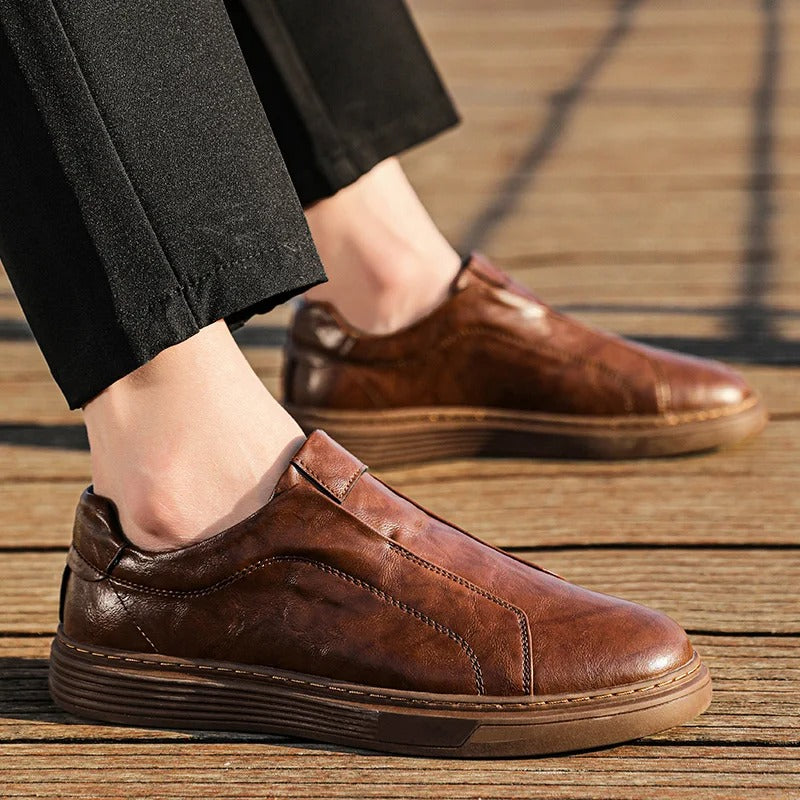 Basket en cuir Slip-On