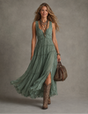 Ava | Robe maxi à encolure en V froncée pour femmes
