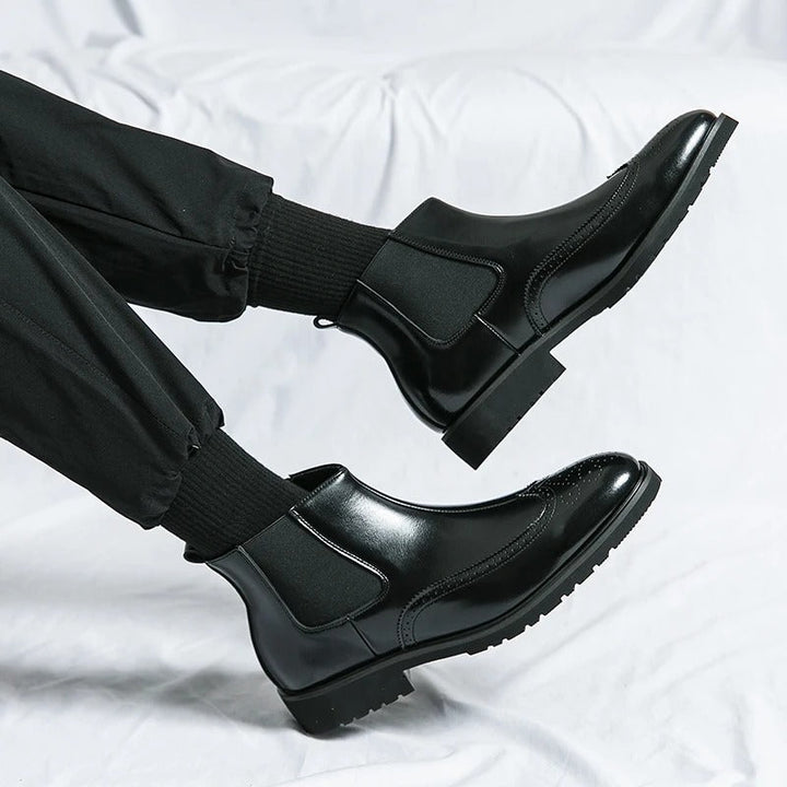 Bottes Chelsea en Cuir Véritable