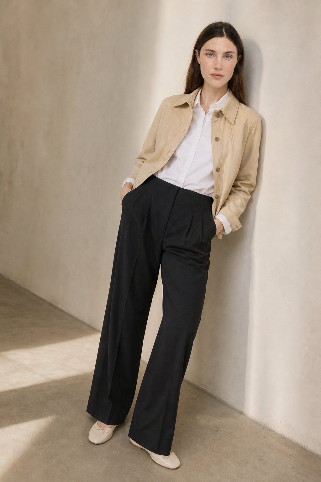 Pantalon Drapé à Jambes Larges Firenze