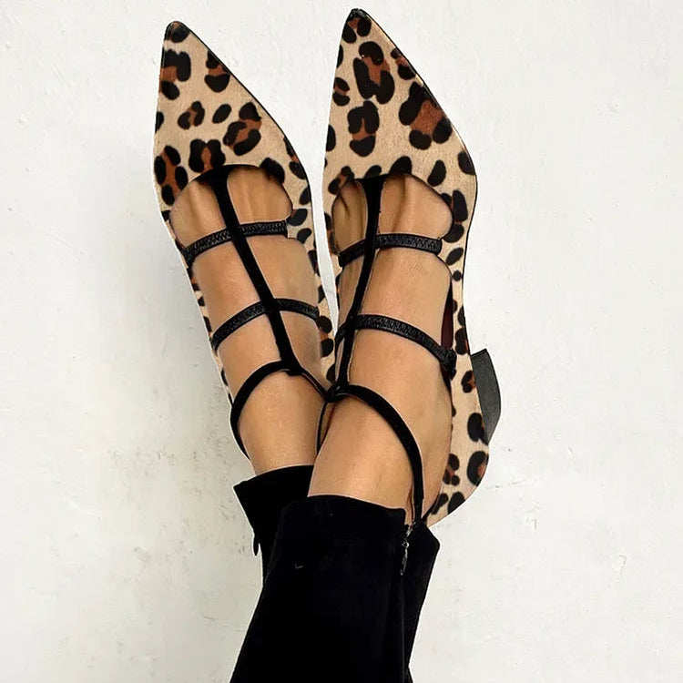 Franca | Chaussures à Talons avec Sangle Léopard