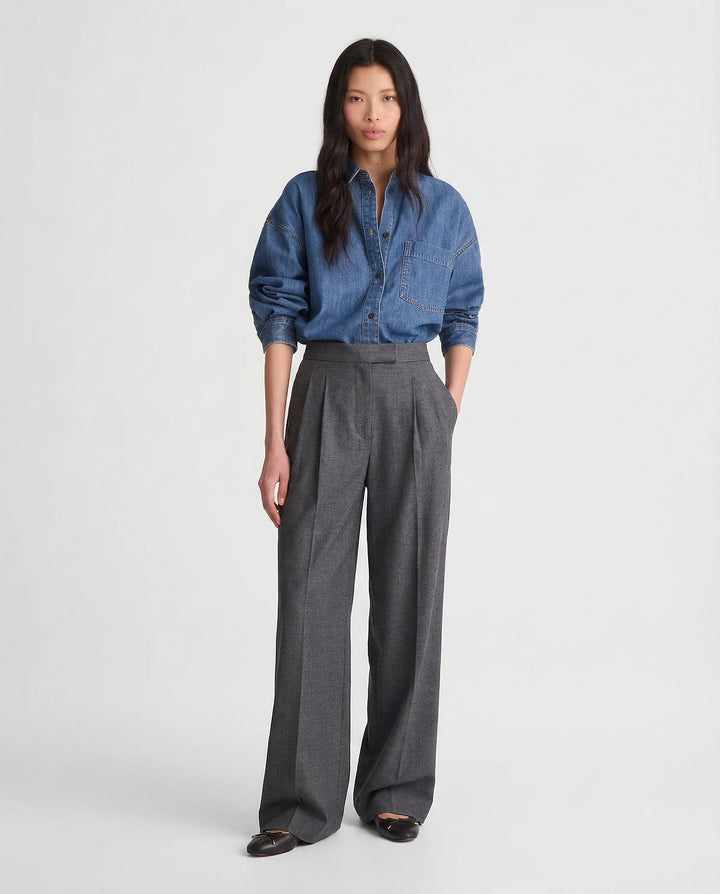 Pantalon Drapé à Jambes Larges Firenze