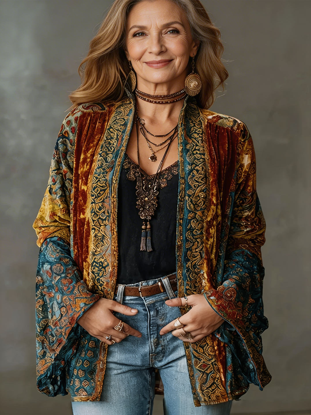 MOREAU LYON | VESTE BOHO EN VELOURS POUR FEMMES