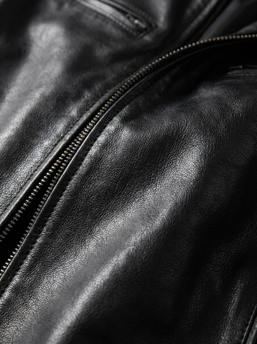 Veste en Cuir Décontractée