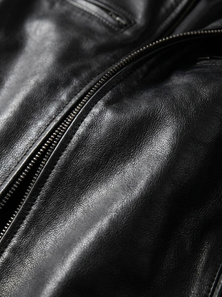 Veste en Cuir Décontractée
