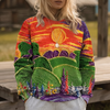 Ravella™ | Pull Imprimé Paysage Rayonnant