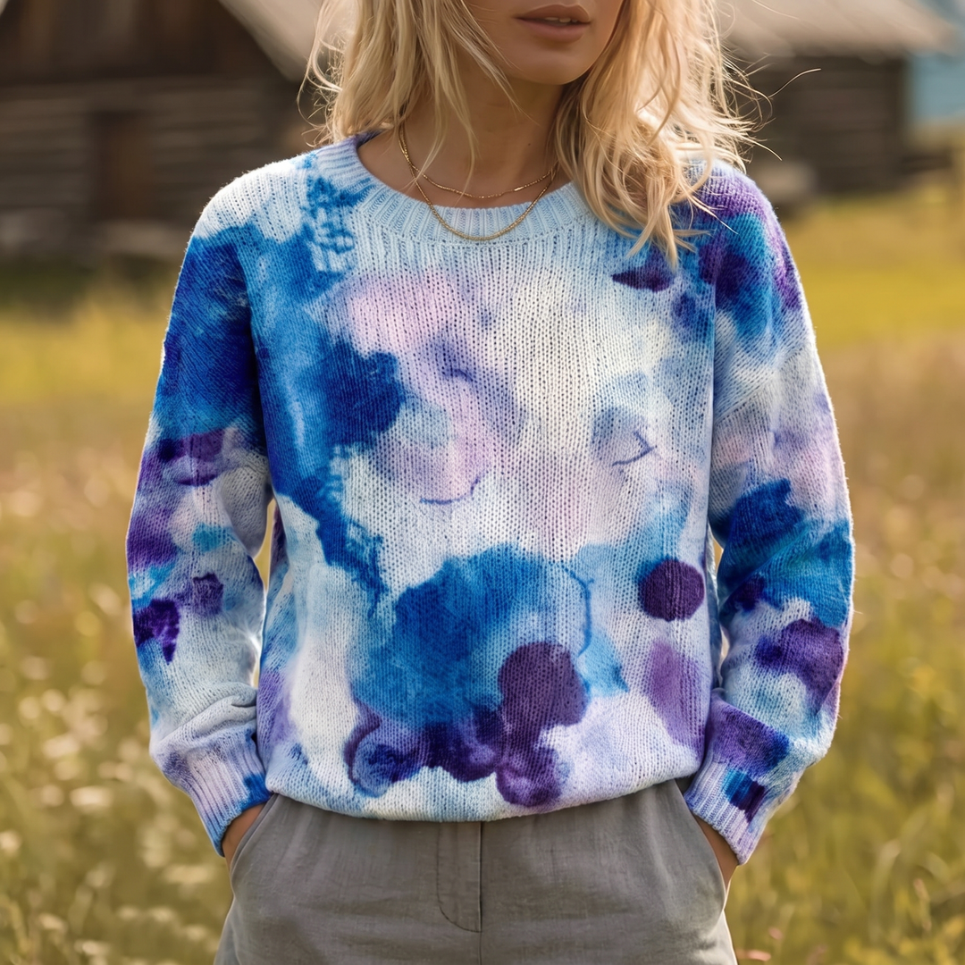 Cerulyn™ | Pull Floral Tie-Dye Bleu