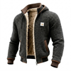 Veste Retro avec Capuche et Fermeture Éclair