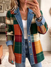 Ella | Veste en Jean Décontractée à Motif à Carreaux Vintage