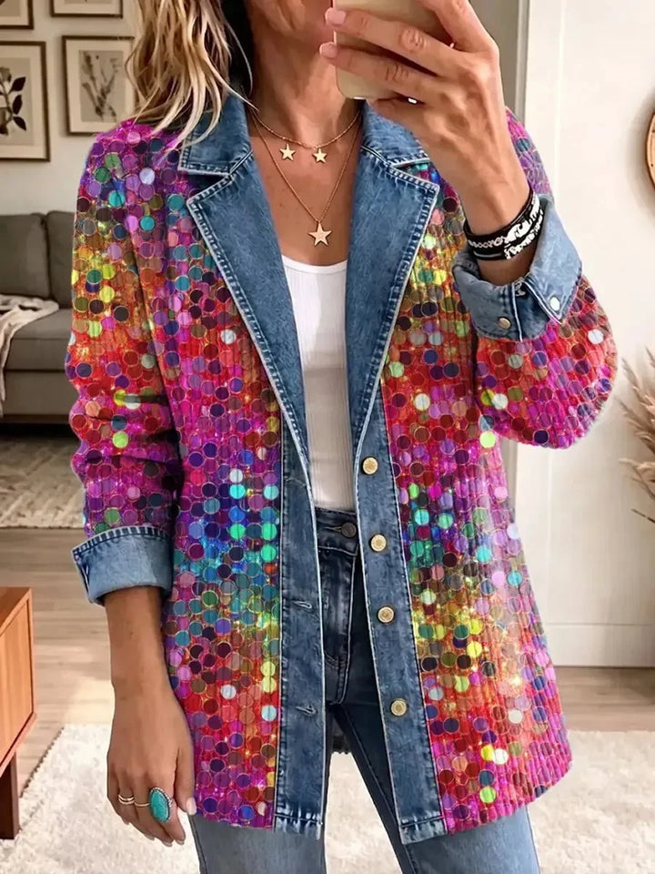 Eleanor | Veste à Paillettes Brillantes Rétro