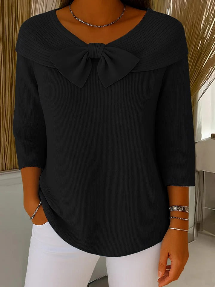 Adélie | Pull Col Rond Nœud