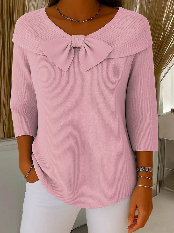 Adélie | Pull Col Rond Nœud