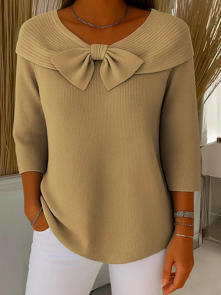 Adélie | Pull Col Rond Nœud