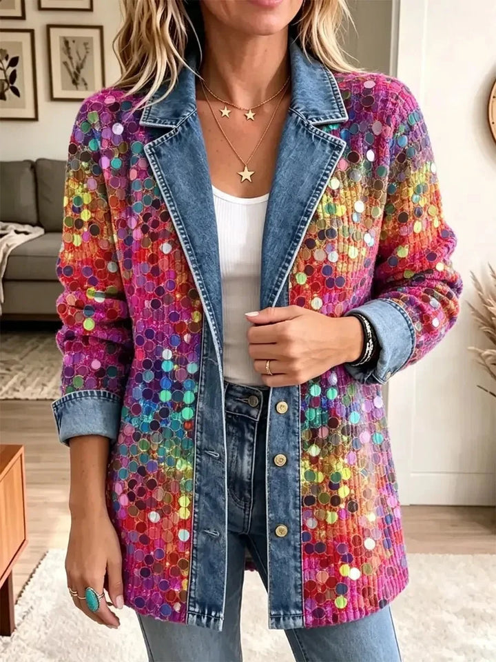 Eleanor | Veste à Paillettes Brillantes Rétro