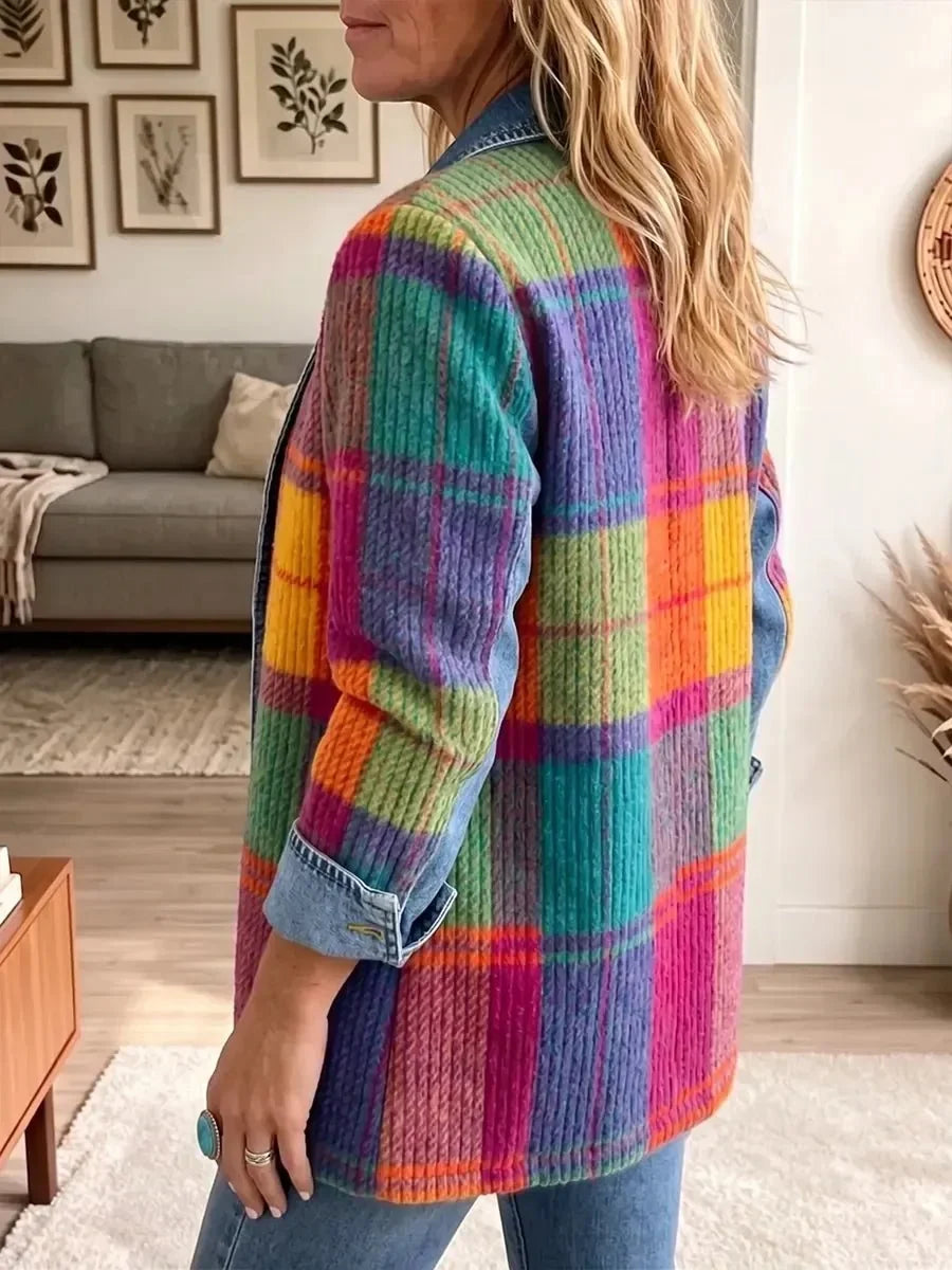 Emma | Veste en Denim Patchwork Élégante Vintage