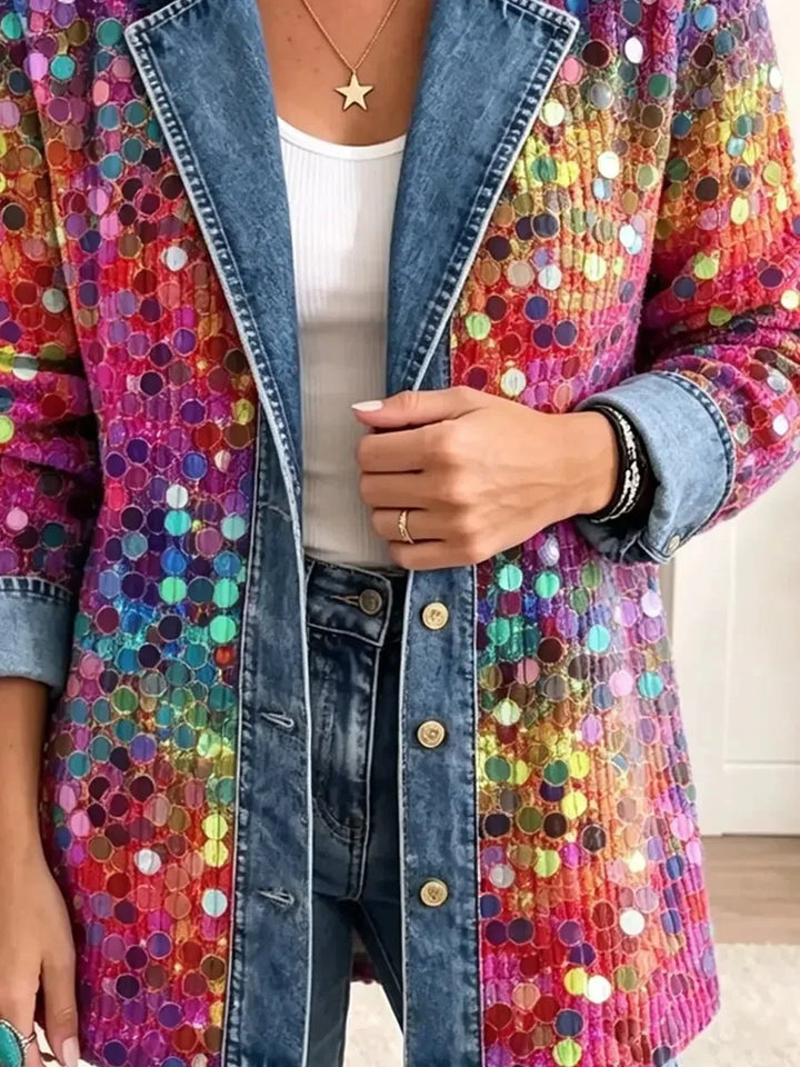 Eleanor | Veste à Paillettes Brillantes Rétro