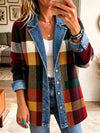 Isabella | Veste en Denim à Blocs de Couleurs Automnales