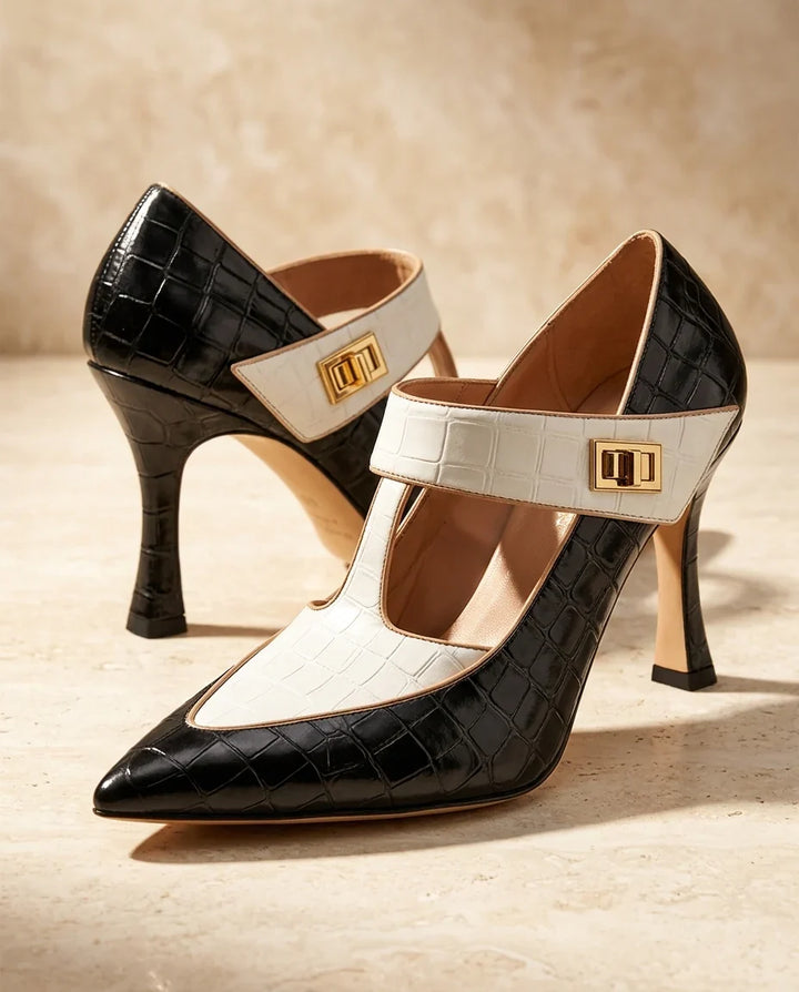Imogen Talons en Cuir Crocodile