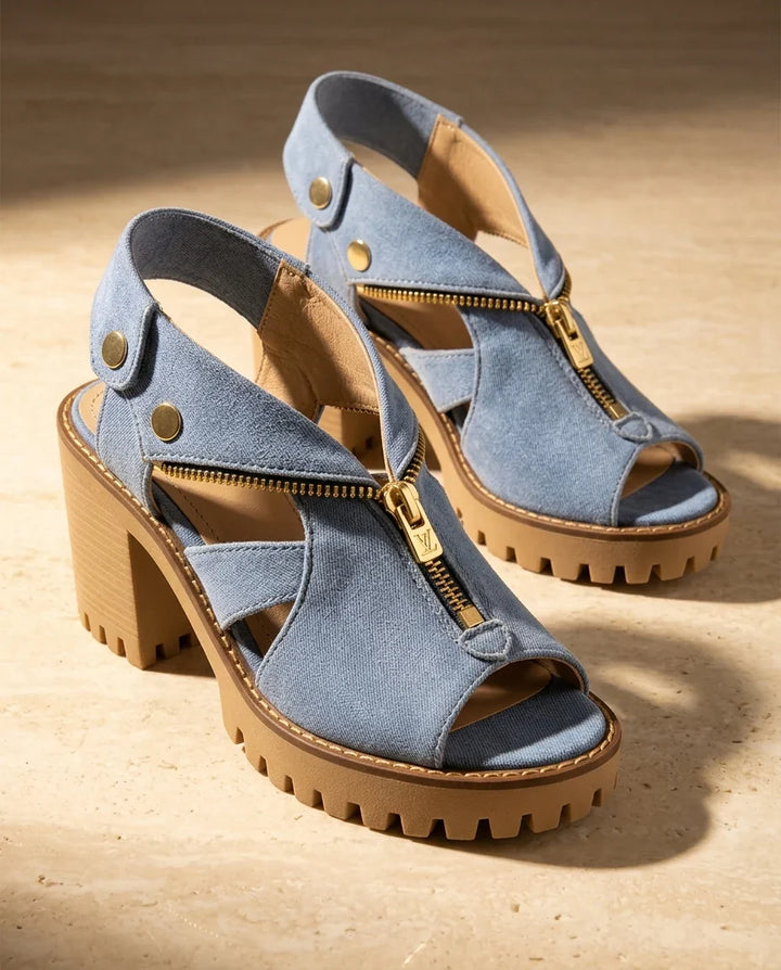 Talons Bloc Denim de Juin