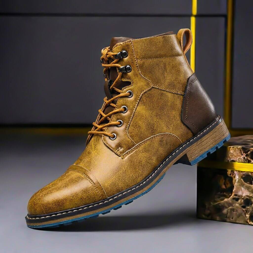 Bottes en Cuir Bicolores Jake