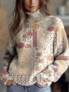 Valentina | Pull à Col Montant Patchwork