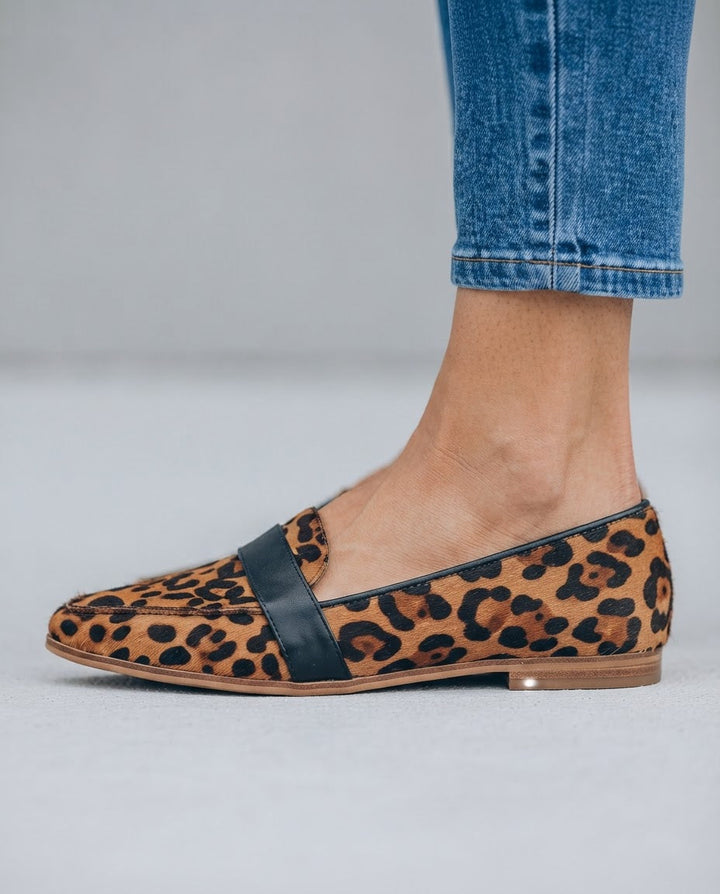 Mocassin Pointu avec Sangle sur le Cou-de-Pied
