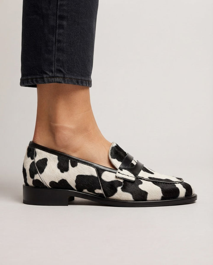 Mocassin Nives — Imprimé Vache avec Mocassin Penny
