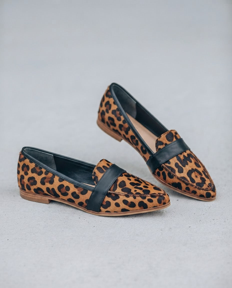 Mocassin Pointu avec Sangle sur le Cou-de-Pied