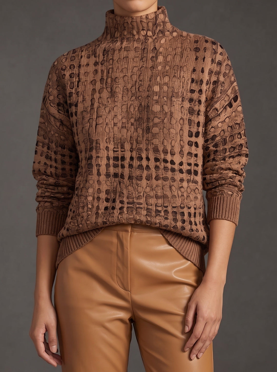 Marnie™ | Col roulé en latté marron