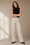 Pantalon en Laine à Jambes Élargies Milano
