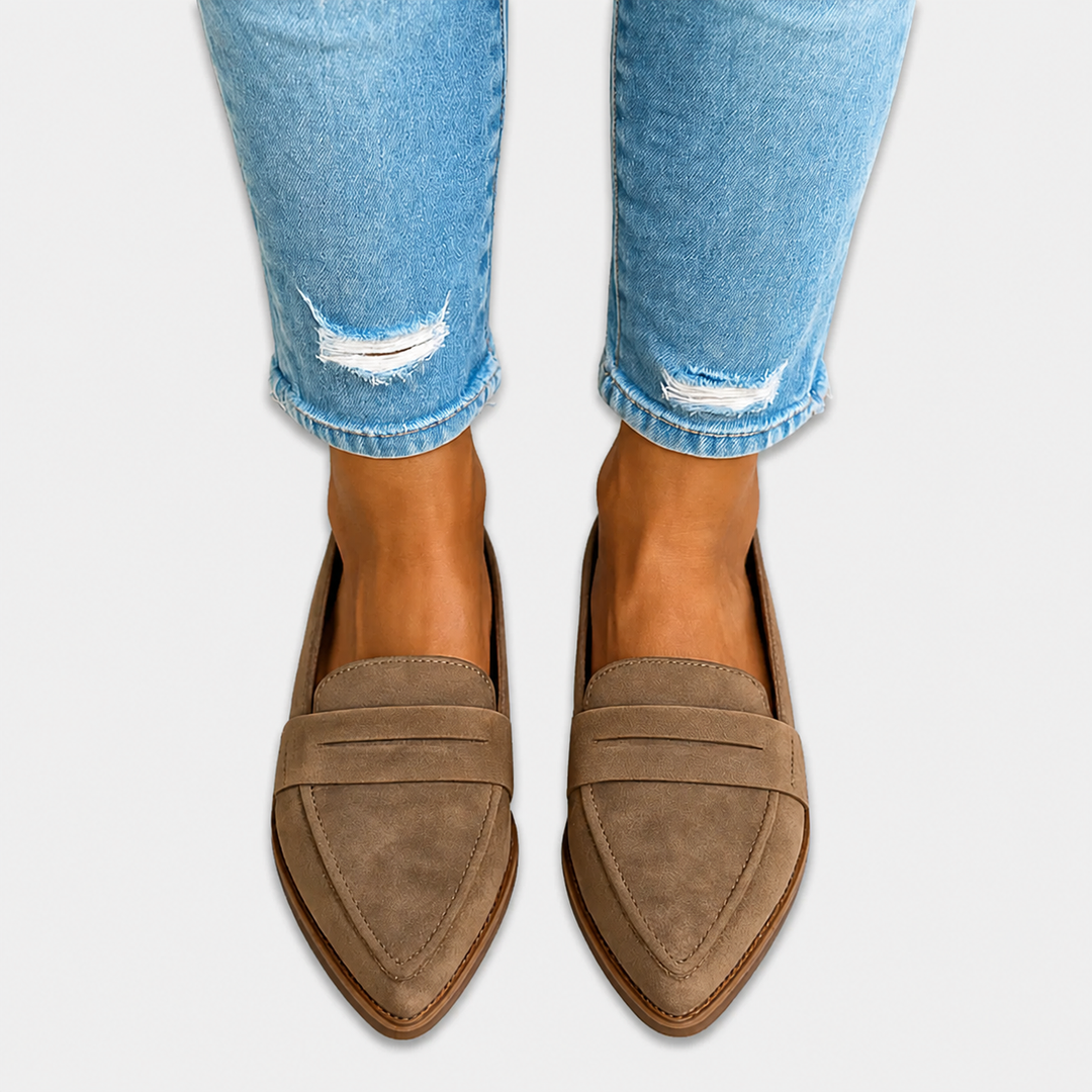 Irene Loafer — Effet Suédé à Bout Pointu