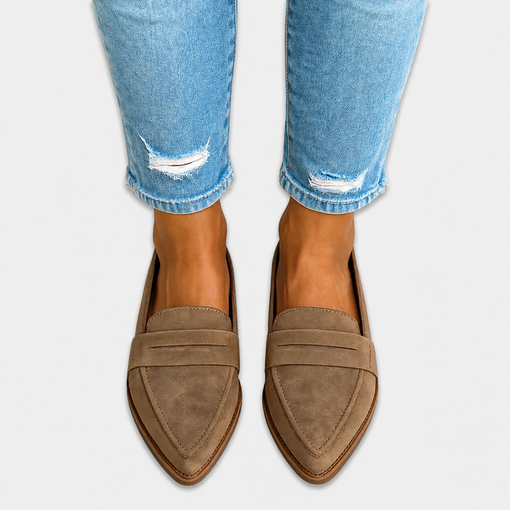 Irene Loafer — Effet Suédé à Bout Pointu