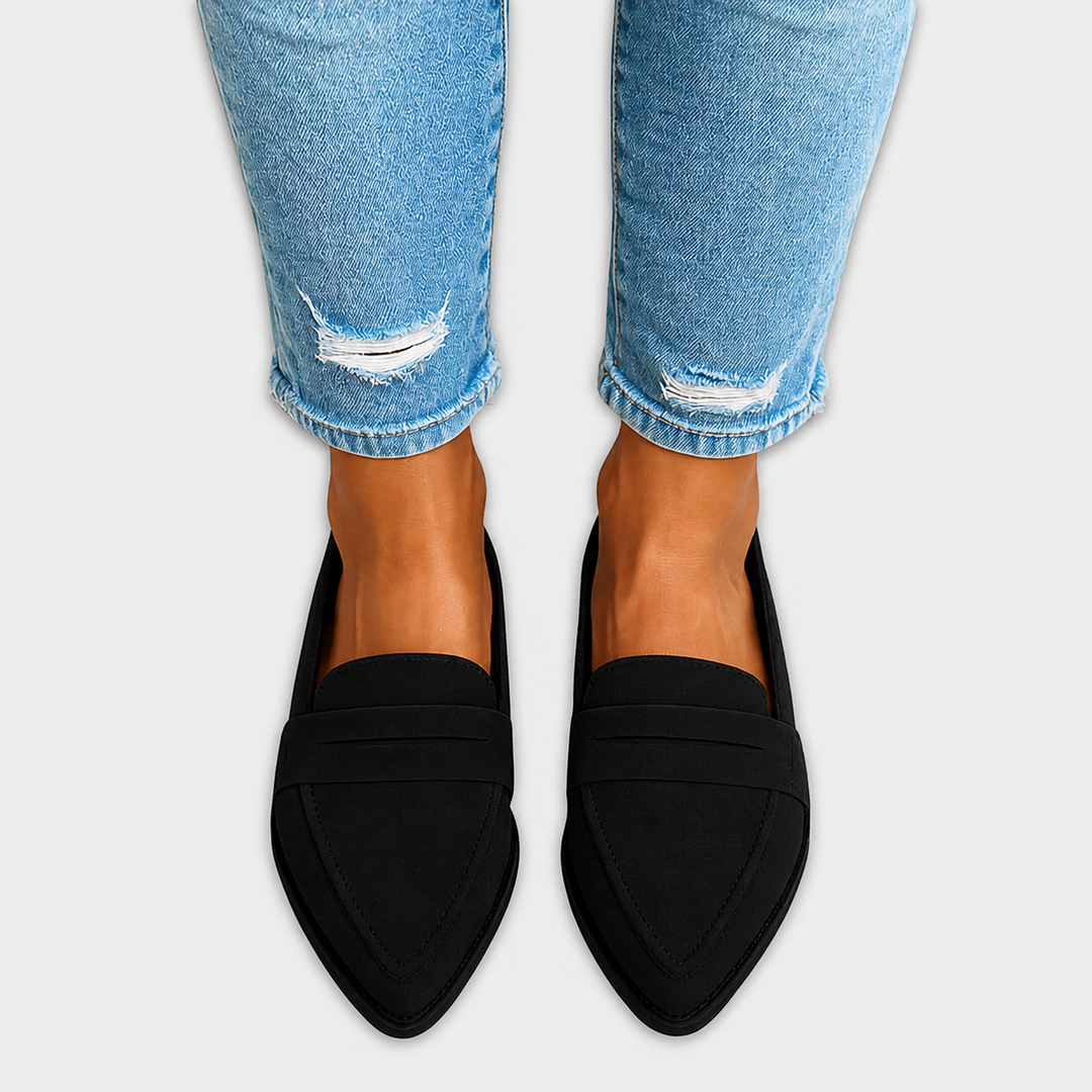 Irene Loafer — Effet Suédé à Bout Pointu