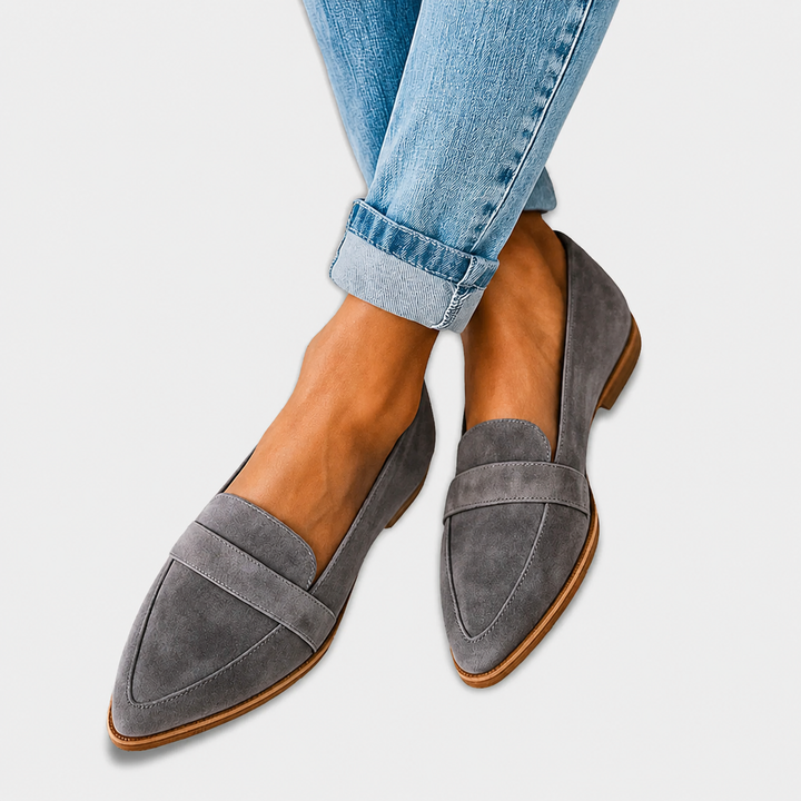 Irene Loafer — Effet Suédé à Bout Pointu