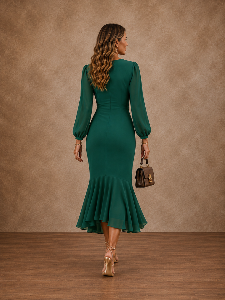 Robe Maxi Sirène Froncée Octavia™
