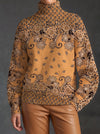 Oleander™ | Col Roulé Caramel Paisley