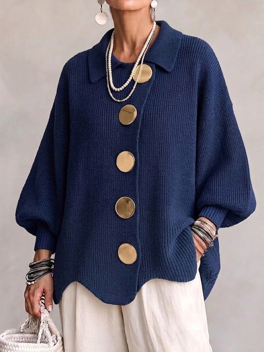 Ombéline | Cardigan Oversize à Gros Boutons