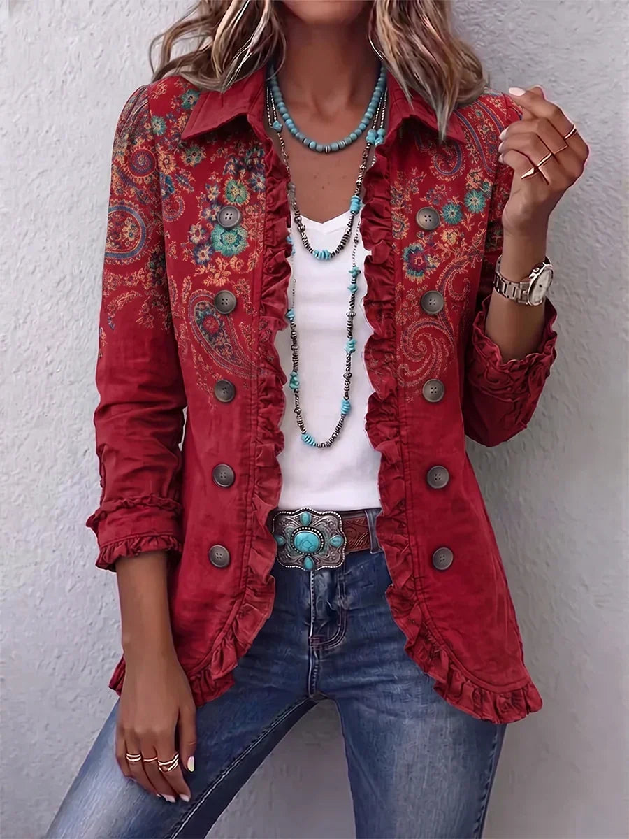 Florence | Veste à volants en paisley bohème