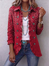 Criselle | Veste à volants en imprimé paisley ombragé bohème