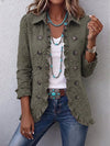 Sylvie | Veste utilitaire à volants brodée florale boho-chic