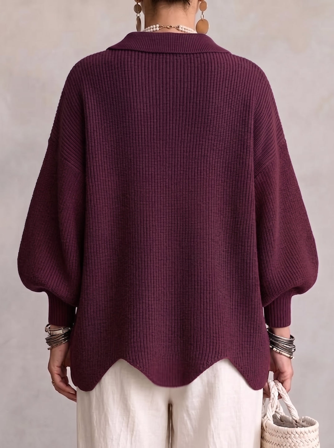 Ombéline | Cardigan Oversize à Gros Boutons