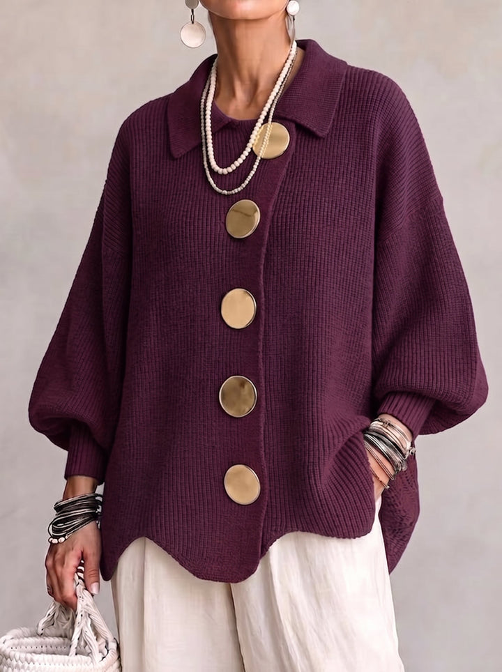 Ombéline | Cardigan Oversize à Gros Boutons