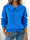 Rosewyn™ | Pull à col Peter Pan bleu royal