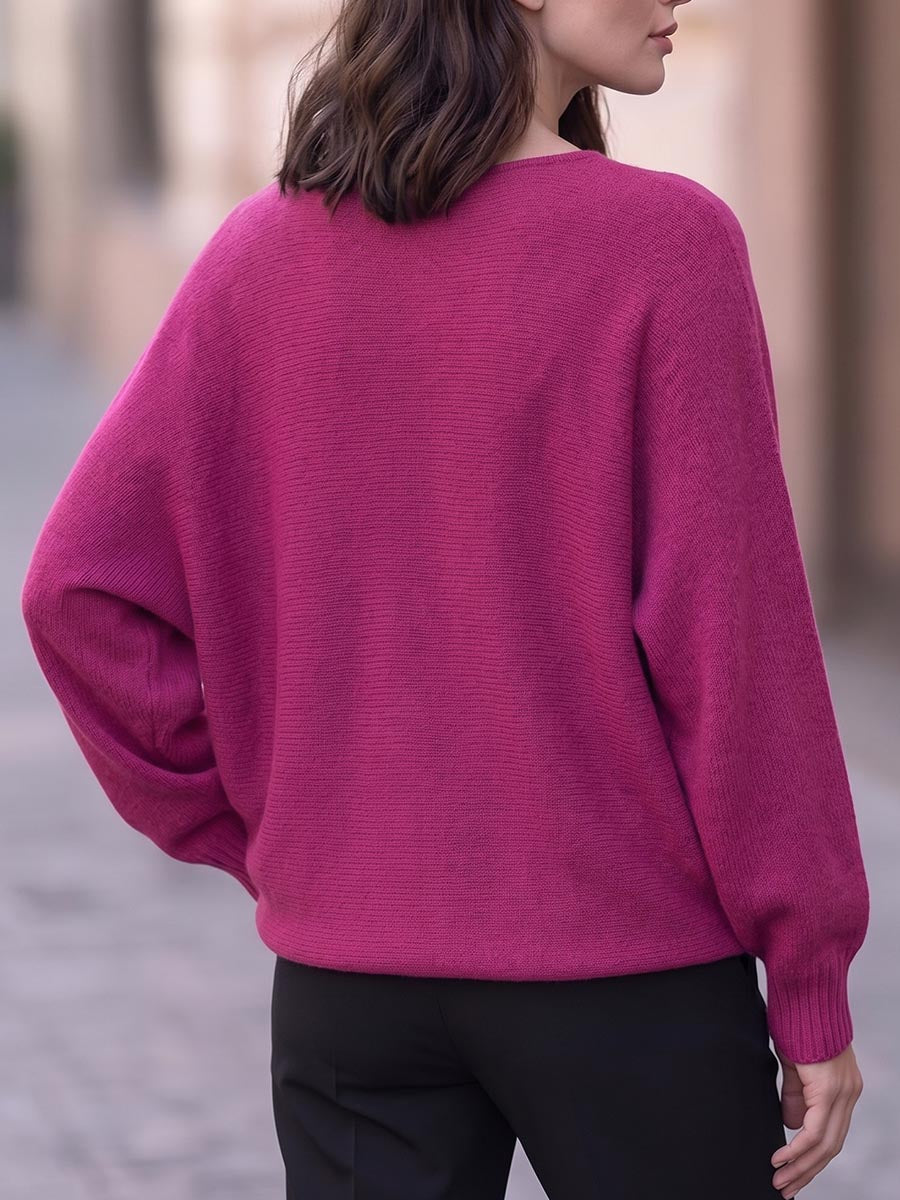 Lunette™ | Pull décontracté en tricot à col rond et manches longues