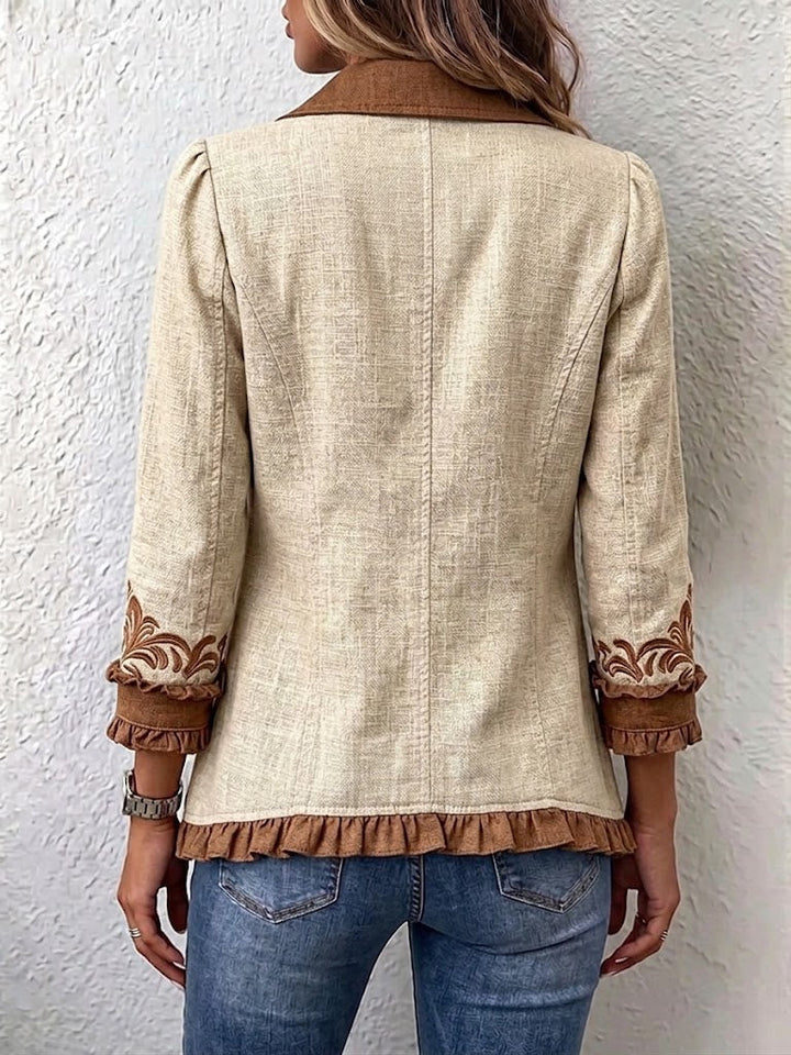 Dawncroft | Veste Ruffle Florale Bohémienne Vintage