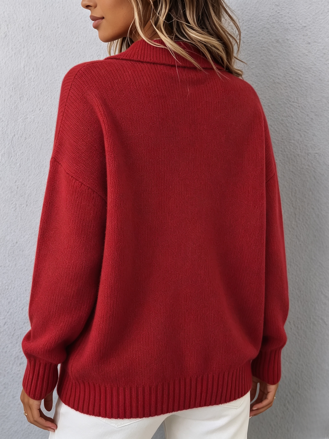 Marvelle™ | Chic Polo Sweat à Capuche en Tricot